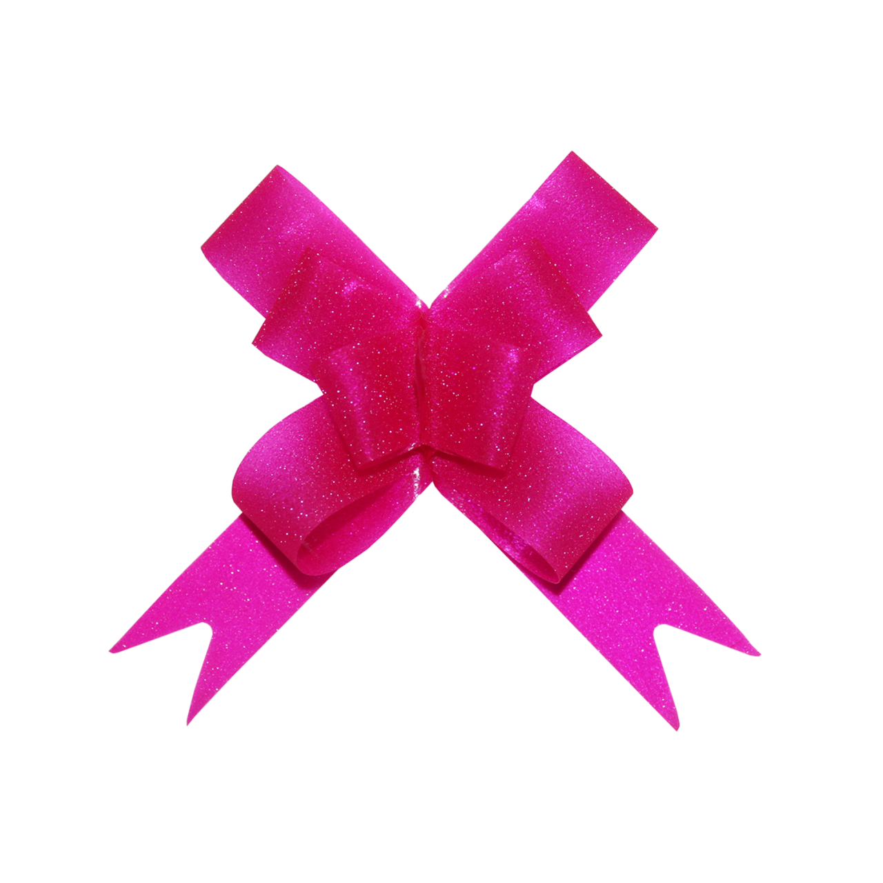 Laço Fácil Plástico c/ Glitter (PCT C/100 UN) Pink